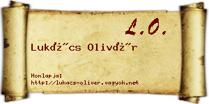 Lukács Olivér névjegykártya