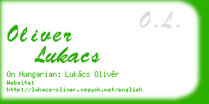 oliver lukacs business card