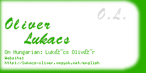 oliver lukacs business card